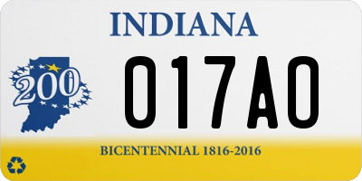 IN license plate 017AO