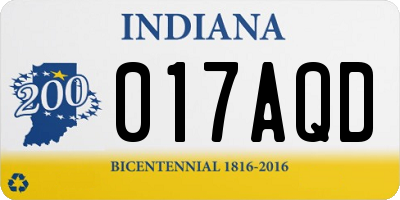 IN license plate 017AQD