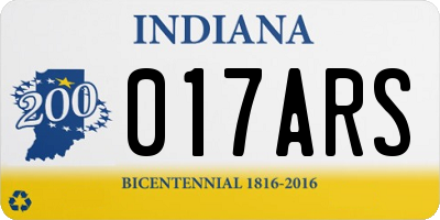 IN license plate 017ARS