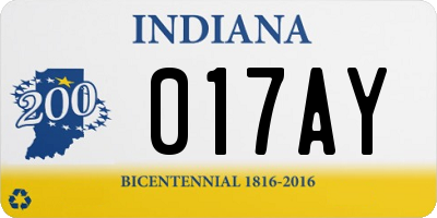 IN license plate 017AY