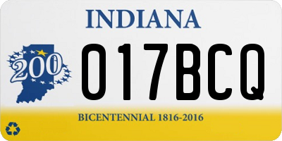 IN license plate 017BCQ