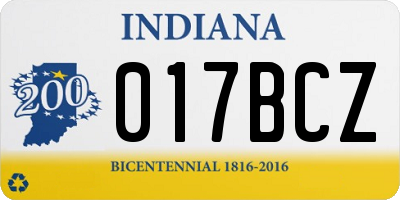 IN license plate 017BCZ