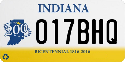 IN license plate 017BHQ