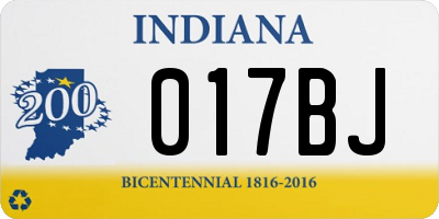 IN license plate 017BJ