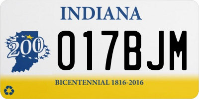 IN license plate 017BJM