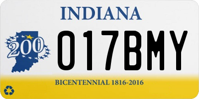 IN license plate 017BMY