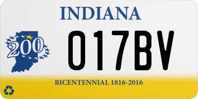 IN license plate 017BV