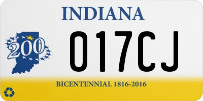 IN license plate 017CJ