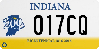 IN license plate 017CQ