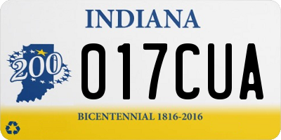 IN license plate 017CUA