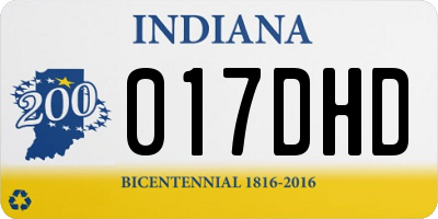 IN license plate 017DHD
