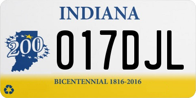 IN license plate 017DJL