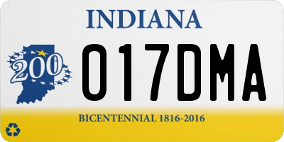 IN license plate 017DMA