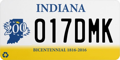 IN license plate 017DMK