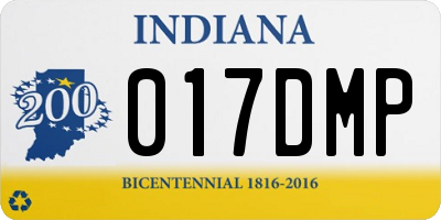 IN license plate 017DMP