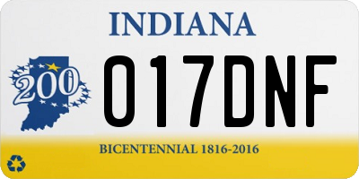 IN license plate 017DNF