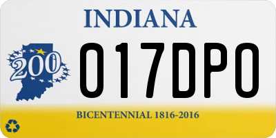 IN license plate 017DPO