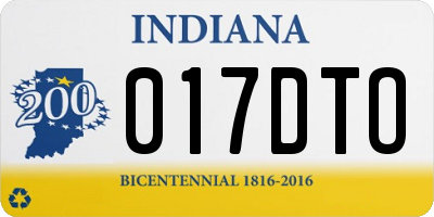 IN license plate 017DTO