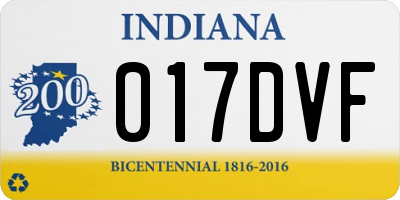 IN license plate 017DVF