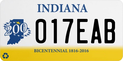IN license plate 017EAB