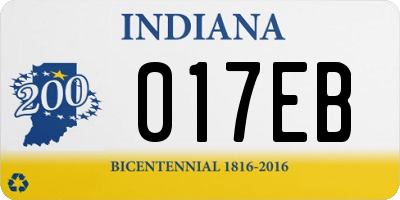 IN license plate 017EB