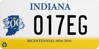 IN license plate 017EG