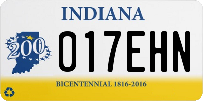 IN license plate 017EHN