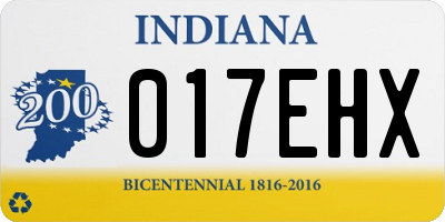 IN license plate 017EHX