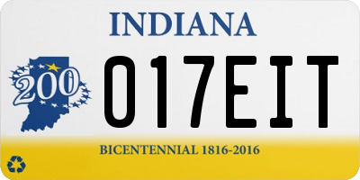 IN license plate 017EIT