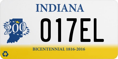 IN license plate 017EL