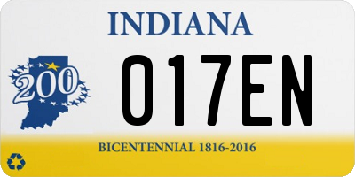 IN license plate 017EN
