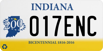IN license plate 017ENC