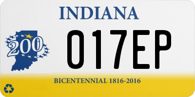 IN license plate 017EP
