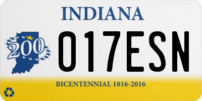 IN license plate 017ESN