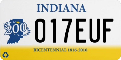 IN license plate 017EUF