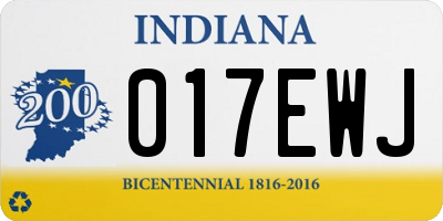 IN license plate 017EWJ