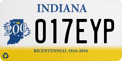 IN license plate 017EYP