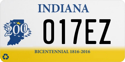 IN license plate 017EZ