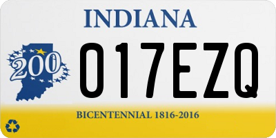 IN license plate 017EZQ