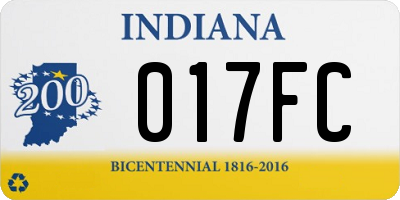 IN license plate 017FC