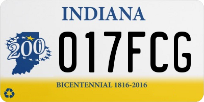 IN license plate 017FCG
