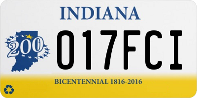 IN license plate 017FCI