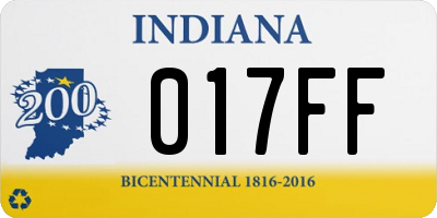 IN license plate 017FF