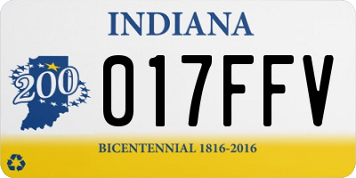 IN license plate 017FFV