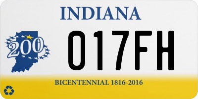 IN license plate 017FH