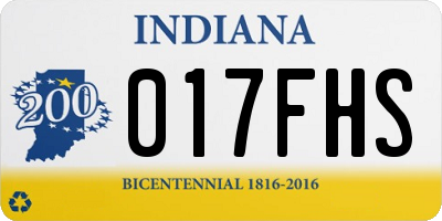 IN license plate 017FHS