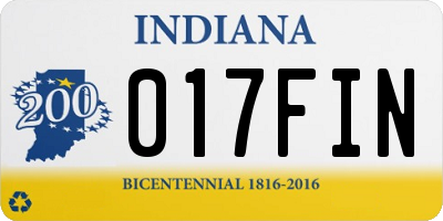 IN license plate 017FIN