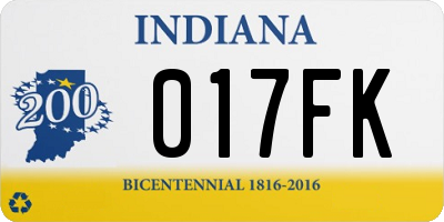IN license plate 017FK