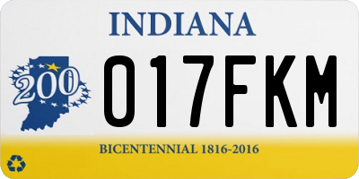 IN license plate 017FKM