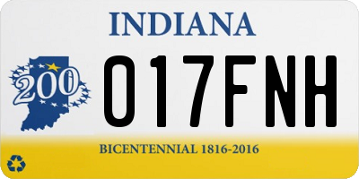 IN license plate 017FNH